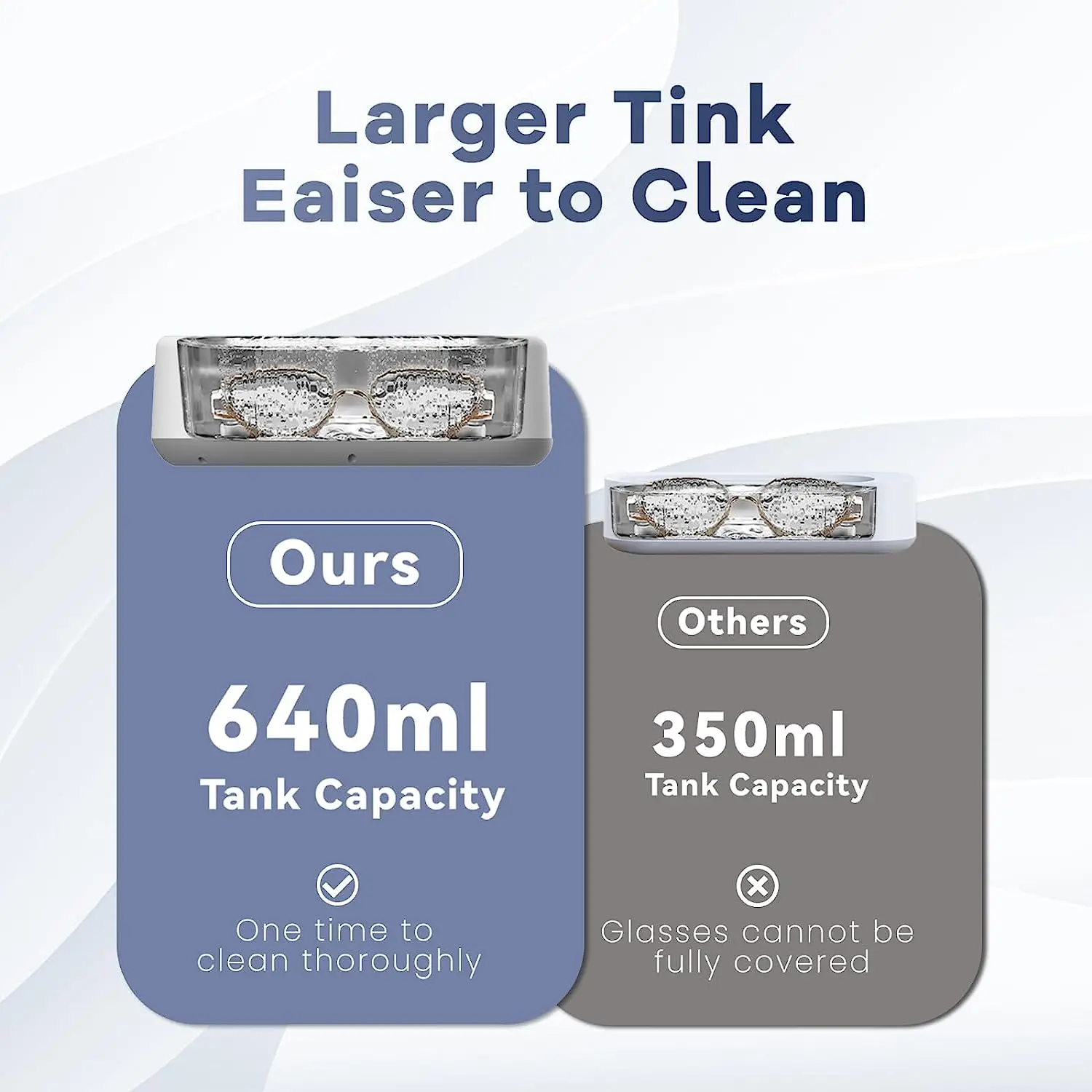 Mechanical water jet portable jewelry contact lenses glasses watches ultrasonic cleaner for home use