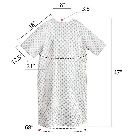 Medical Clothing Hospital Uniform Hot Style Printed Hospital Patient Gown
