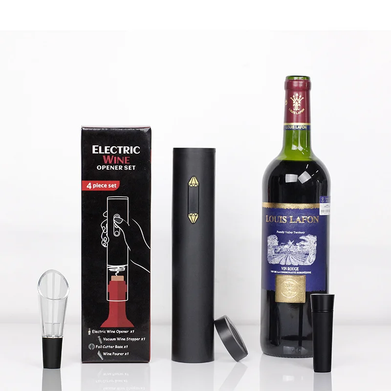 Private label Battery Operated Corkscrew Wine Bottle Openers electric wine bottle opener with foil cutter for gifts