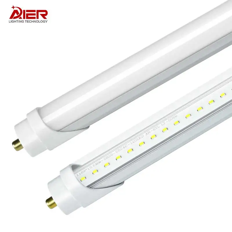 AIER ETL DLC 8FT 96' 45W FA8 Base T8 Led Tube With OEM ODM Indoor Lighting 130LM/W Replacement Fluorescent Light Bulbs