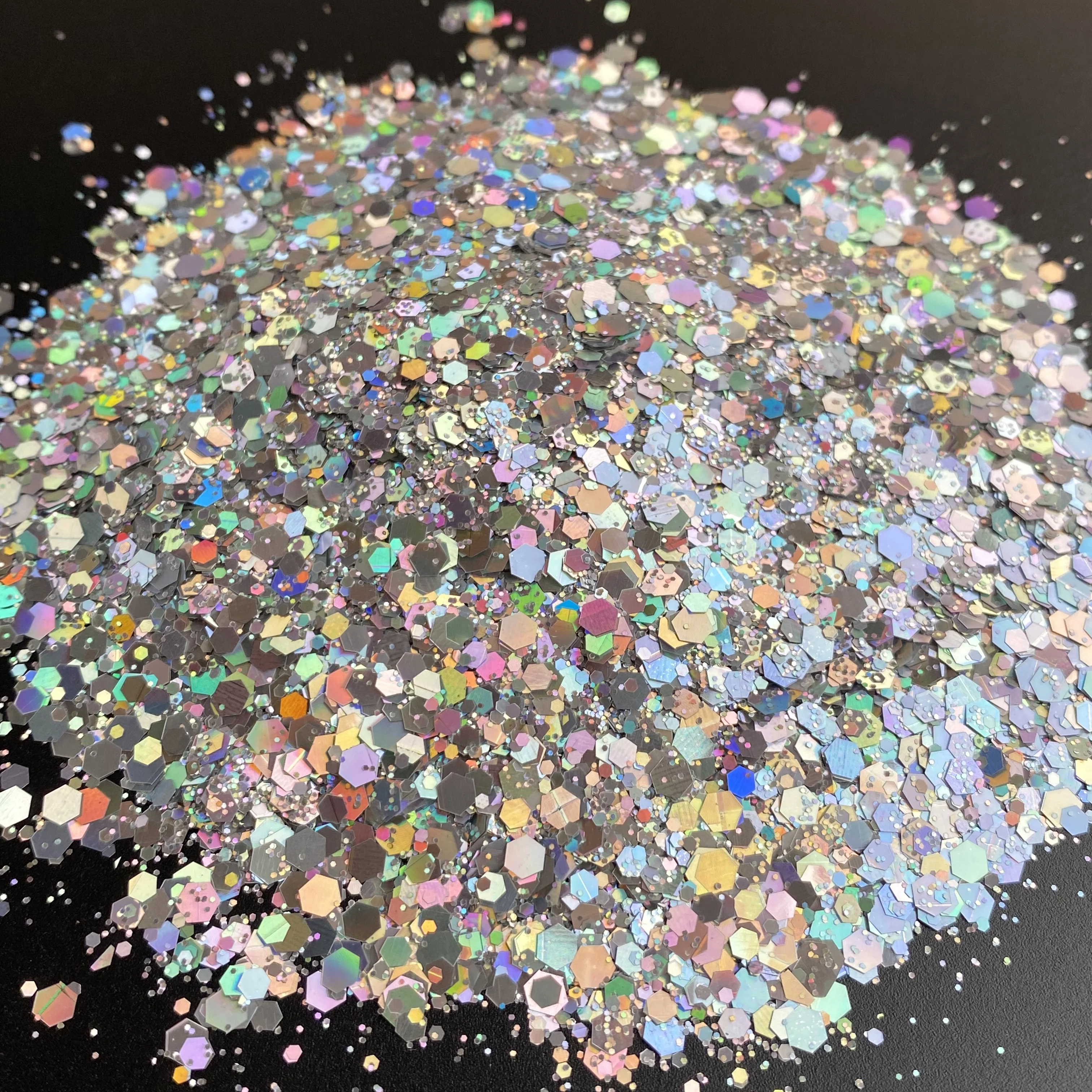 Custom Logo Chunky Glitter Bulk Polyester Mixed Holographic Face Body Glitter Craft Powder