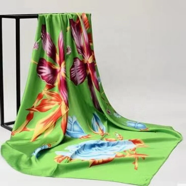 Wholesale Tudung custom logo luxury printed designer instant chiffon hijab silk muslim Turban scarfs for