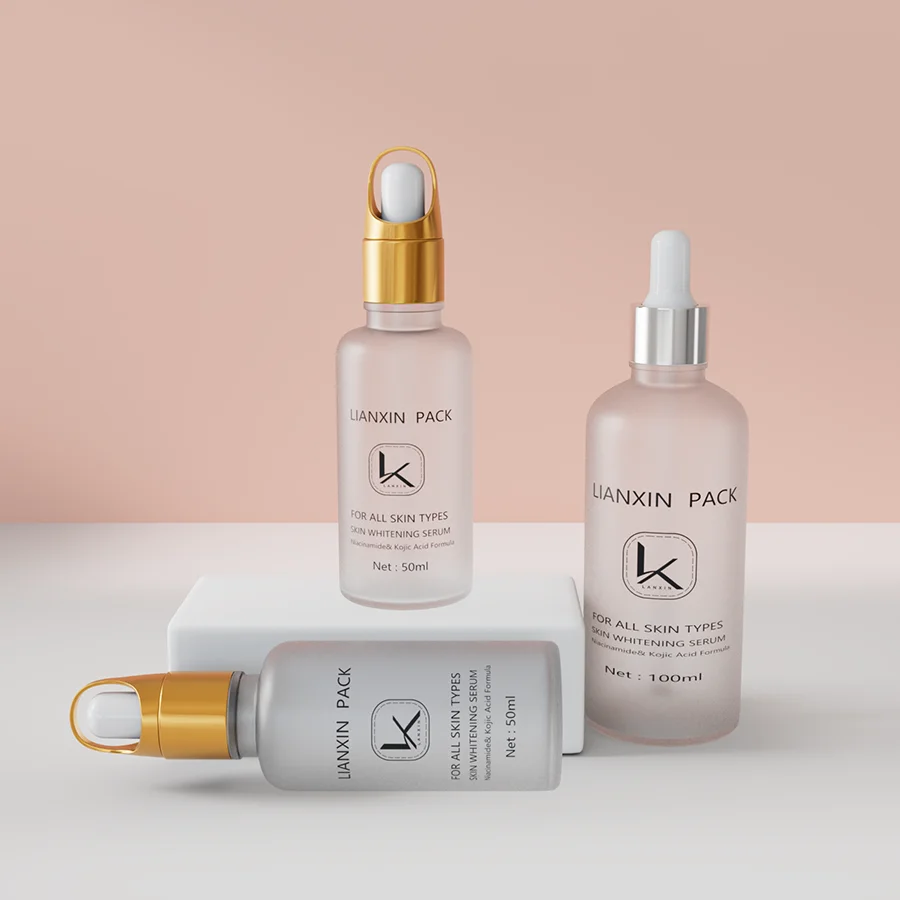 5ml 15ml 20ml 30ml 50ml 100ml Matte Dropper Amber Cosmetic 10 ml Frosted Glass Amber Serum Bottle