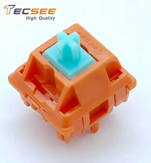 Tecsee маленькая фиолетовая панда/морковка переключатель тактильные линейные помпоны 68 г пружина для механической клавиатуры