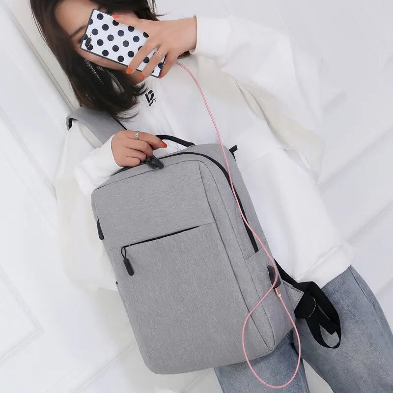 Custom LOGO Business Travel Waterproof Oxford School Bag 15.6 Inch Student Laptop Backpack with USB