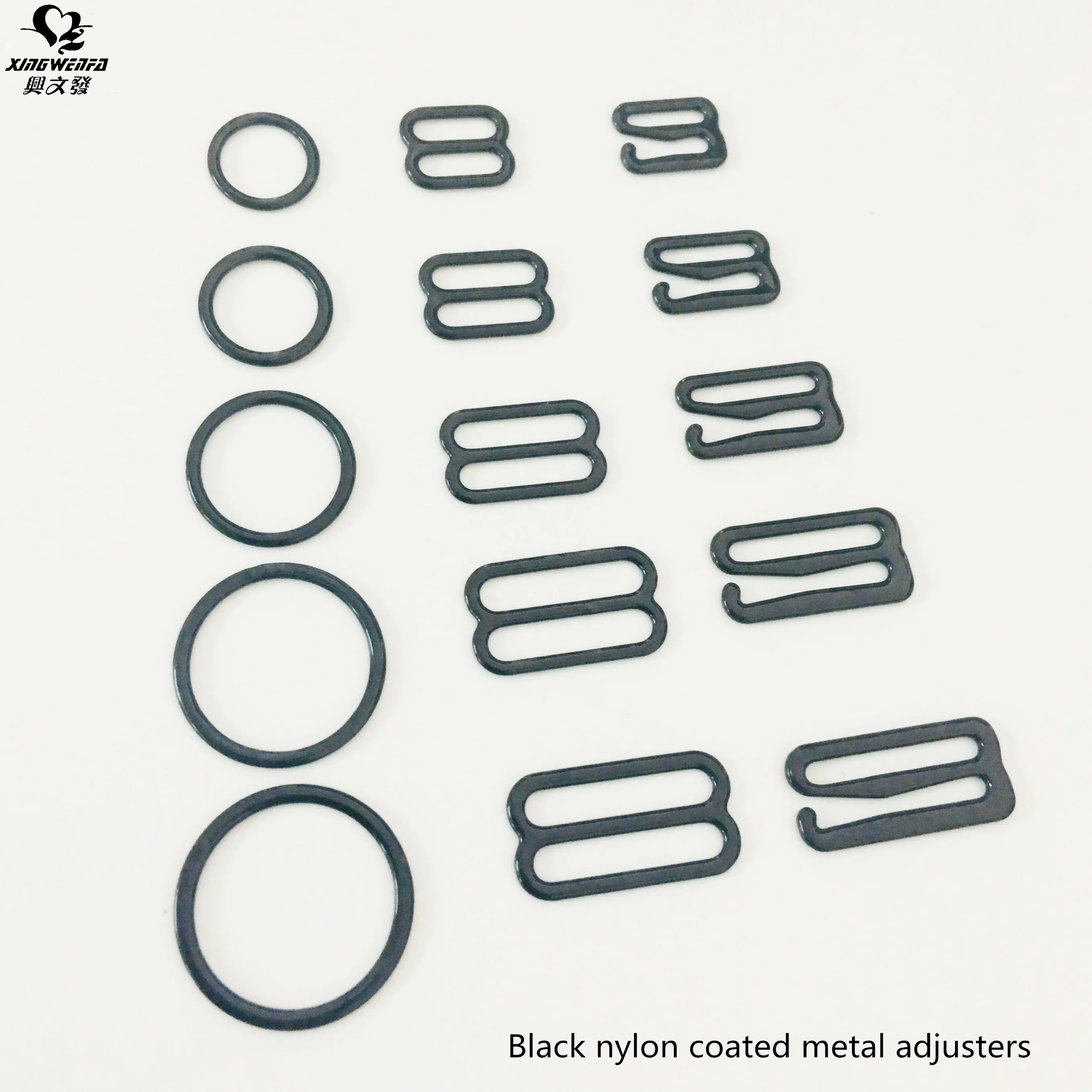 25mm Nylon coated metal adjusters bra strap adjustable rings sliders and hooks