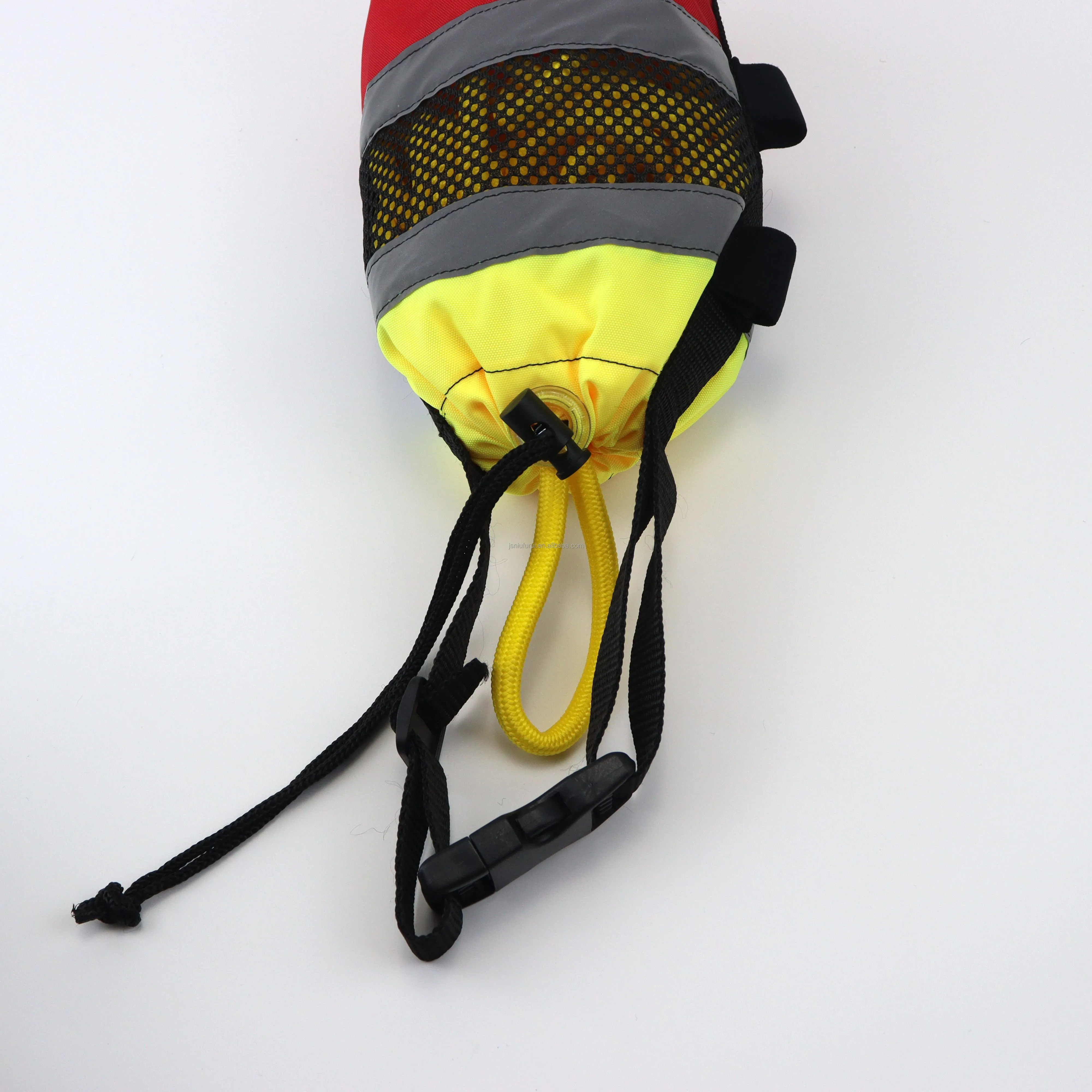 Niufurui Marine safety equipment 15m 20m 30m 8mm reflective buoyancy water rescue throw rope bag