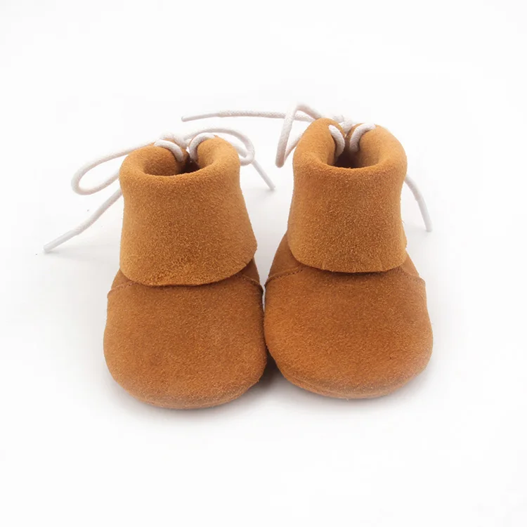 Winter Infant Baby Booties Suede leather Shoes Toddler Lace Up Precwalker Boots