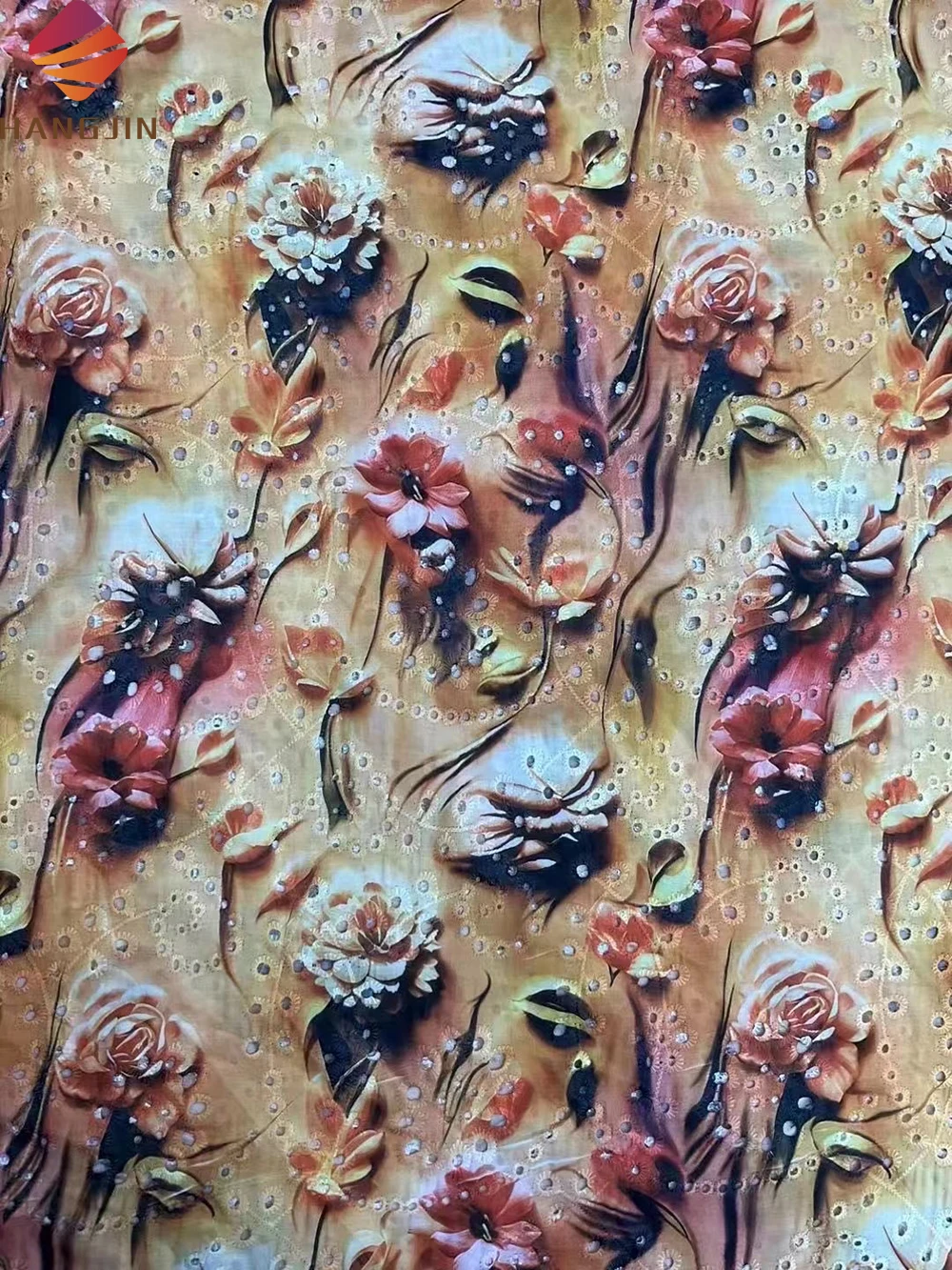 Hot Sale Custom Digital Printing Fabrics Wholesale Digital Print Floral Pattern 3D Printed Swiss Cotton Fabric For Summer Dress