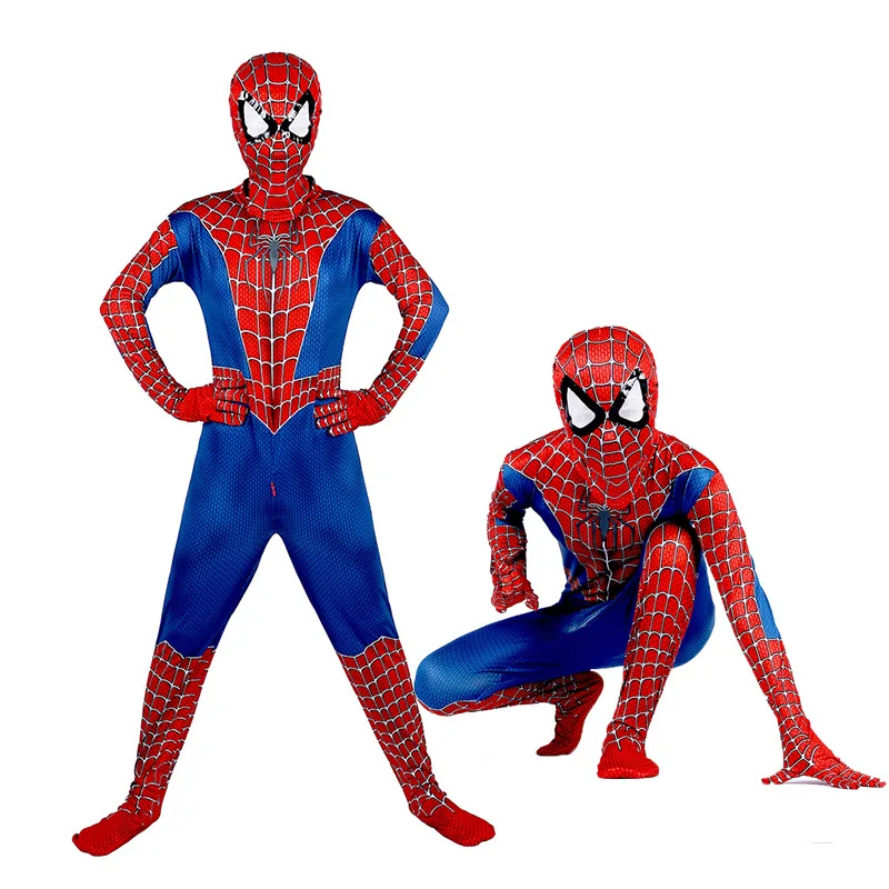  Wholesale Adult and Children Fancy Halloween Costume Spider Man Jumpsuit Cosplay Clothing