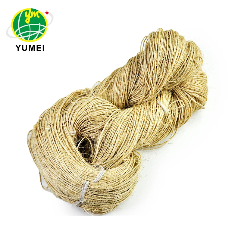 Factory Hot Sale Natural Sisal Yarn Twine Jute Rope Sisal Rope Twisted Spun Sisal Yarn