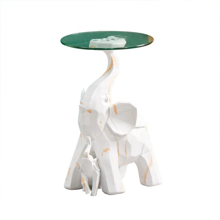 2024 Nordic Luxury Creative Modern Home Decoration Resin Sculptures Home Decor Elephant Table Coffee Tray Resin Sculpture Decor