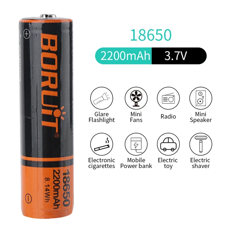  BORUiT 2200 мАч 18650 литий-ионная батарея 3 7 в перезаряжаемые литий-ионные