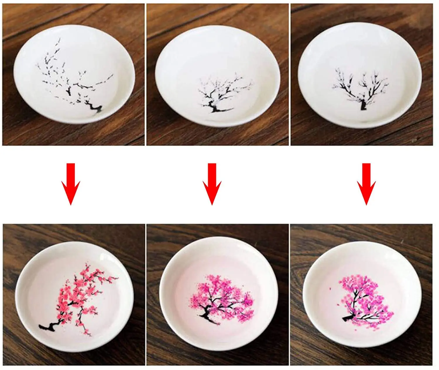  AL-SC01 Cold&Hot Temperature Two-way Color Changing Sakura Sake Cup Cherry/Peach/Plum