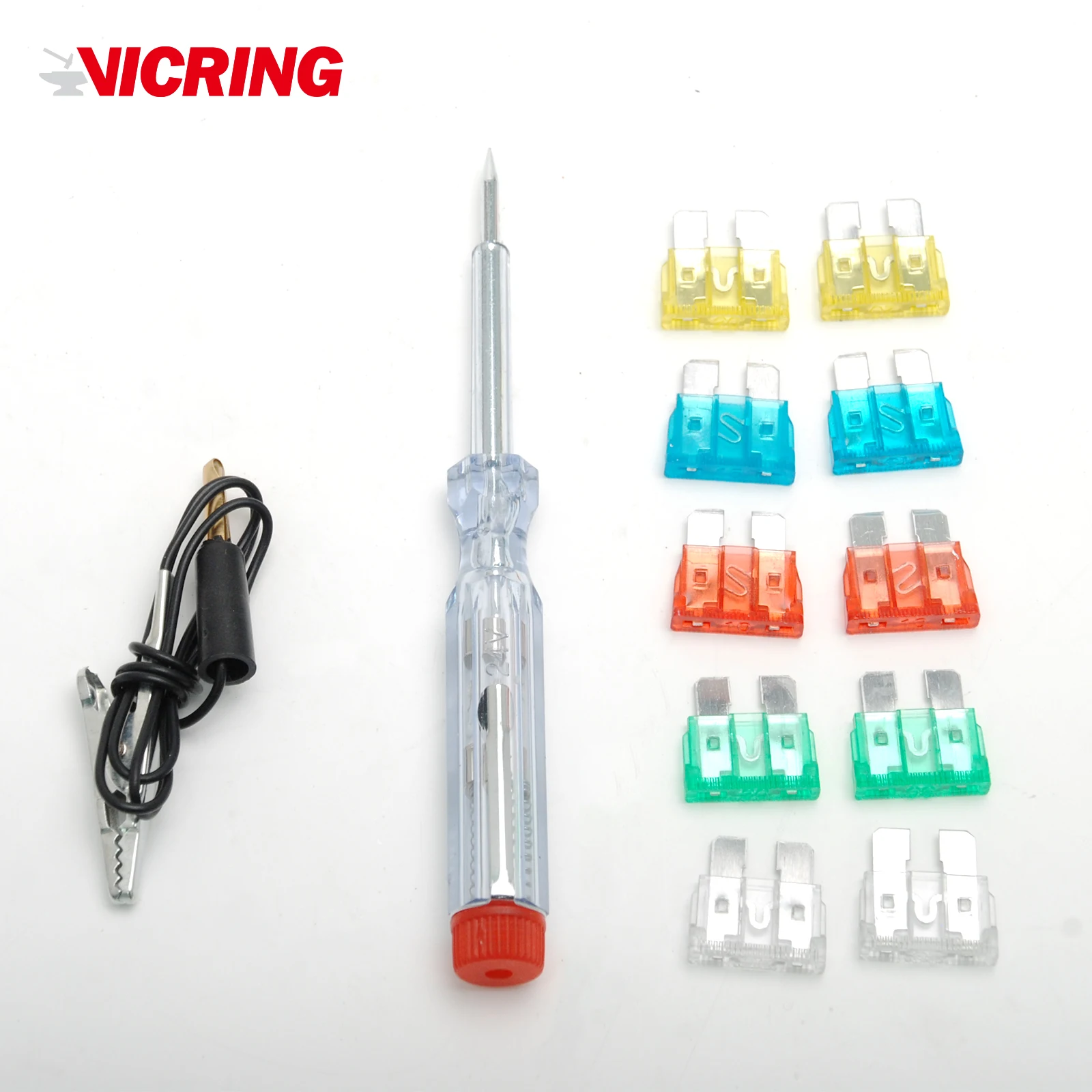 VICRING 10pc Auto Car Micro Mini Blade Fuse With Auto Tester