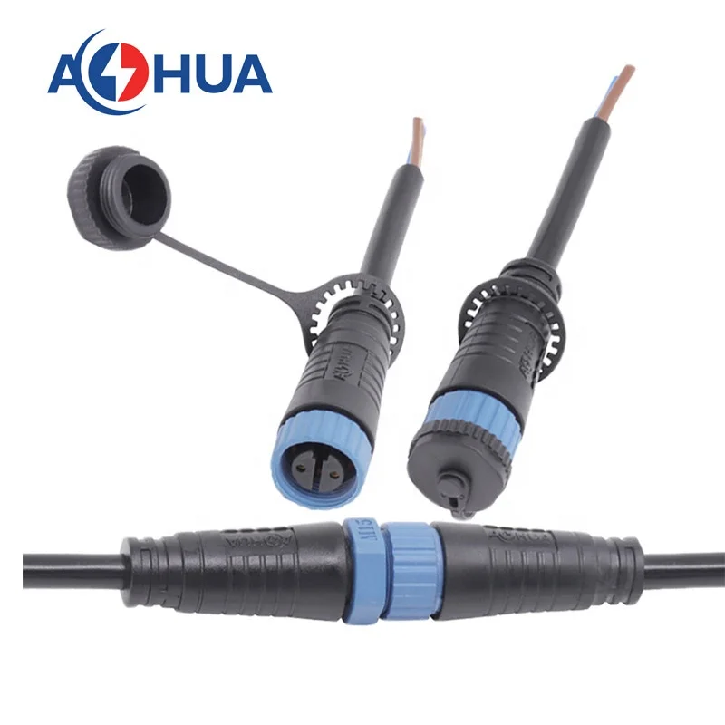 AOHUA формованный Удлинительный кабель тип припоя M15 ip68 водонепроницаемый 2-контактный мужской женский светодиодный коннектор для