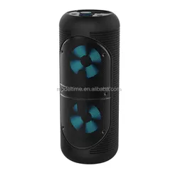 14w portable speaker with 5.0, TF, USB, FM, MIC, TWS, LED display, LED flashlight function