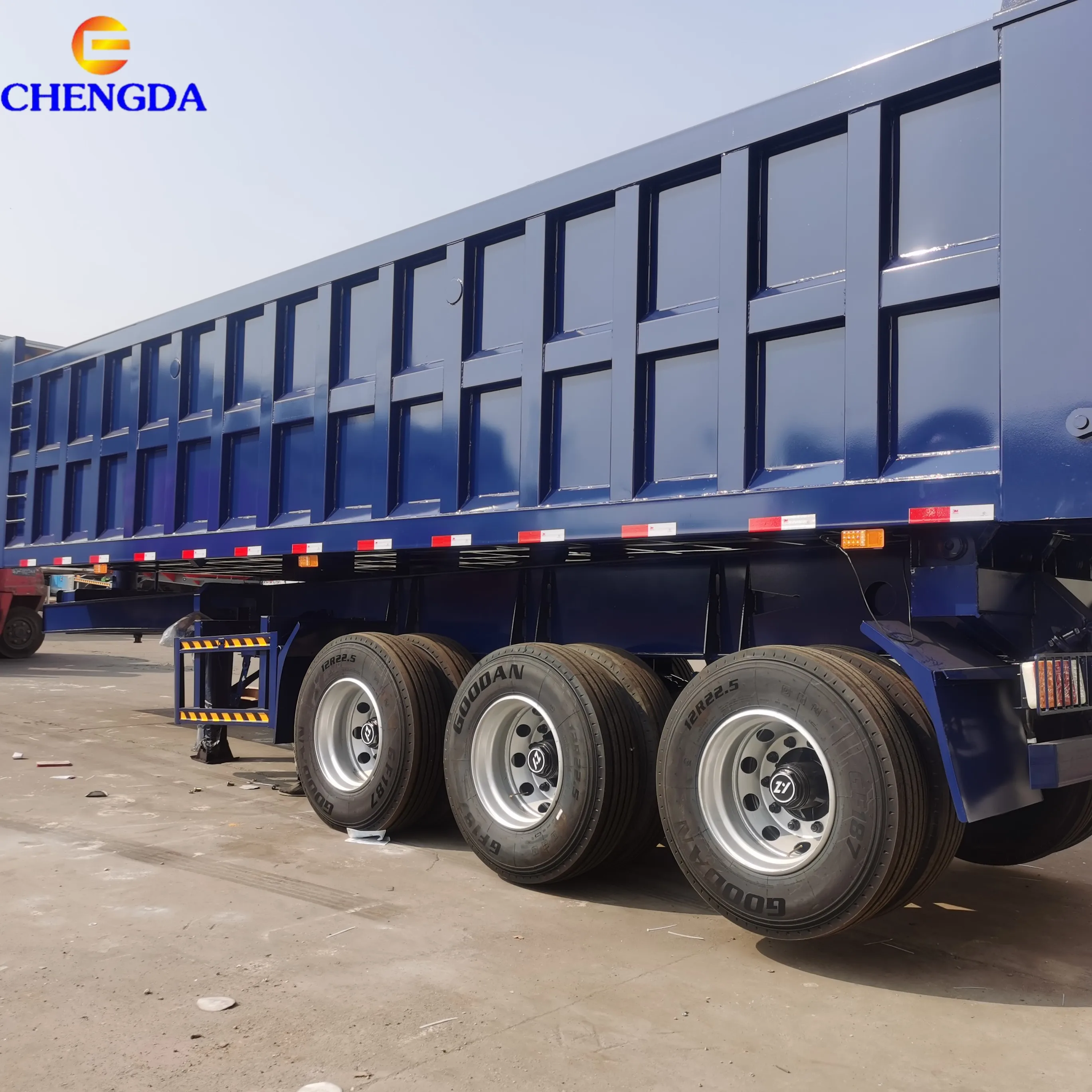 40Ft 60Ft 3/4/5 Axle 40 Ton 60 Tons 70T 80T Mechanical Suspension Maximum Load Mining Dumper Dump Tractor Truck Semi Trailer
