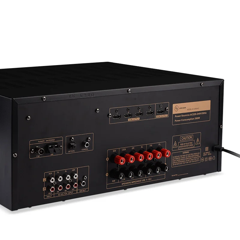 Best professional 5.2Ch HD fm  usb audio power amplifier satellite tv receiver for Home