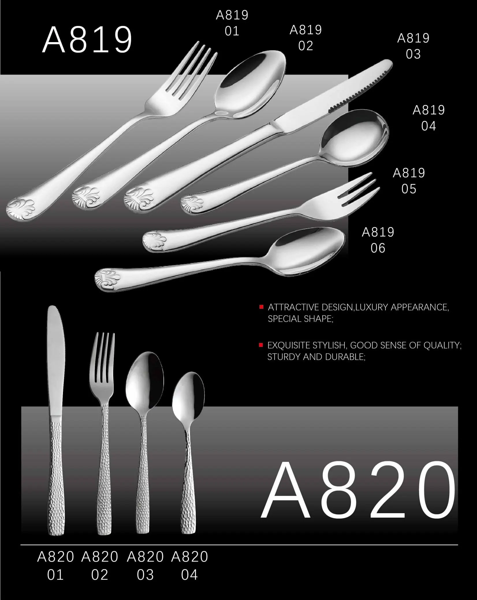 Top Quality Stainless Steel  Cutlery Plated Stainless Cutlery with Fork Knife and Spoon for Choose Cutlery for Hotel restaurant