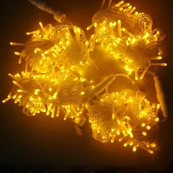 Outdoor Garland 100 LED String Lights 10M Waterproof Holiday Strip Lamp Wedding Christmas Tree Lights New Year Garden Decoration