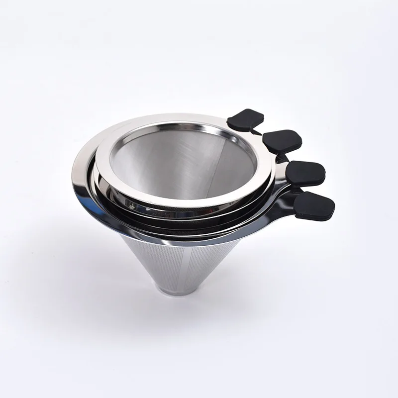 Капельница для кофе цвета розового золота с подставкой