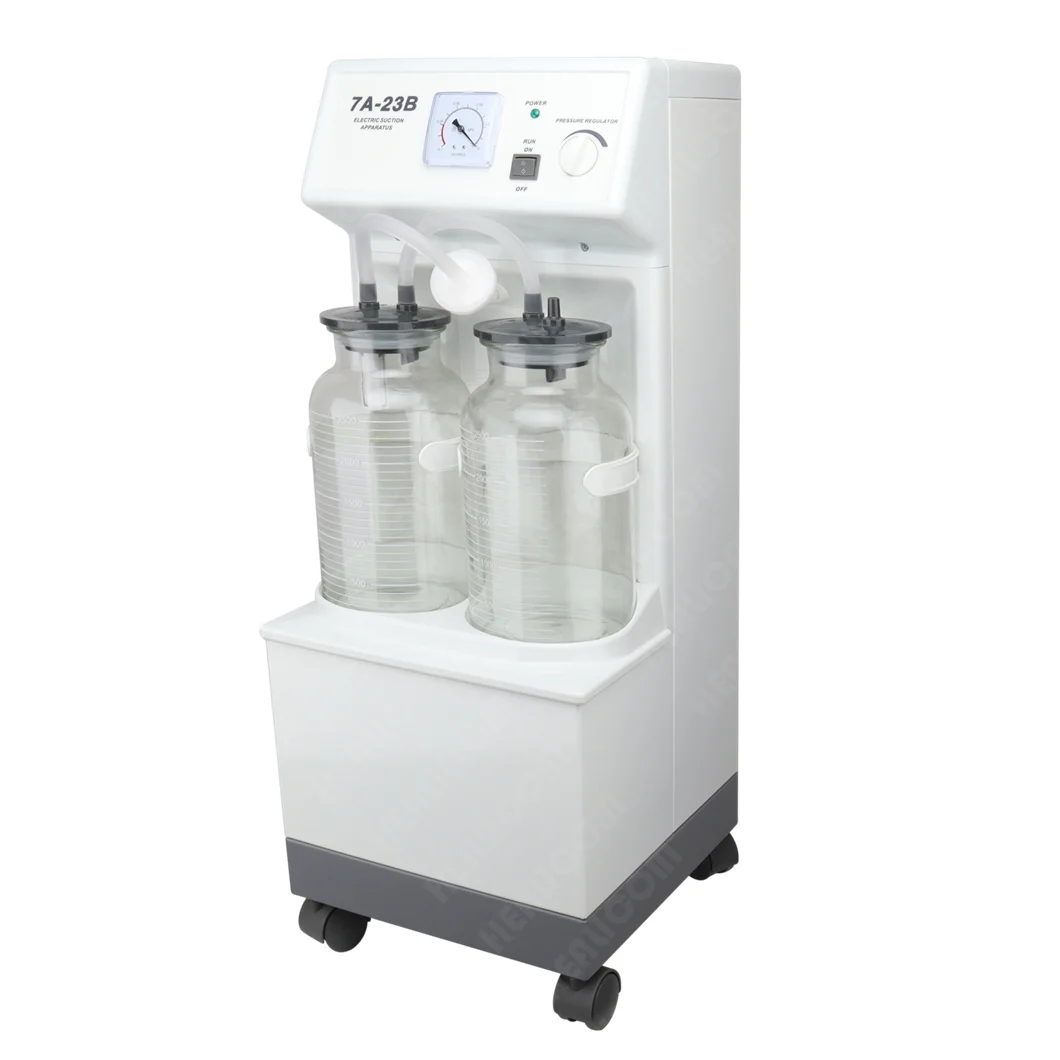 Professional Hospital Use Portable Medical Surgical Electric Double Bottles Suction Machine