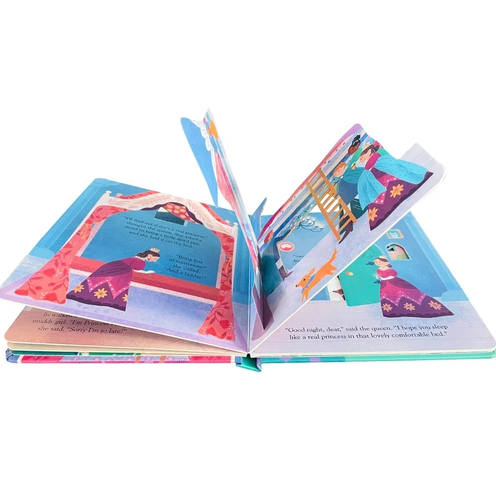  Usborne открытым внутри сказочная принцесса & горох книга для маленьких детей перед сном рассказ картона 3D иллюстрированные книги От 3 до 6