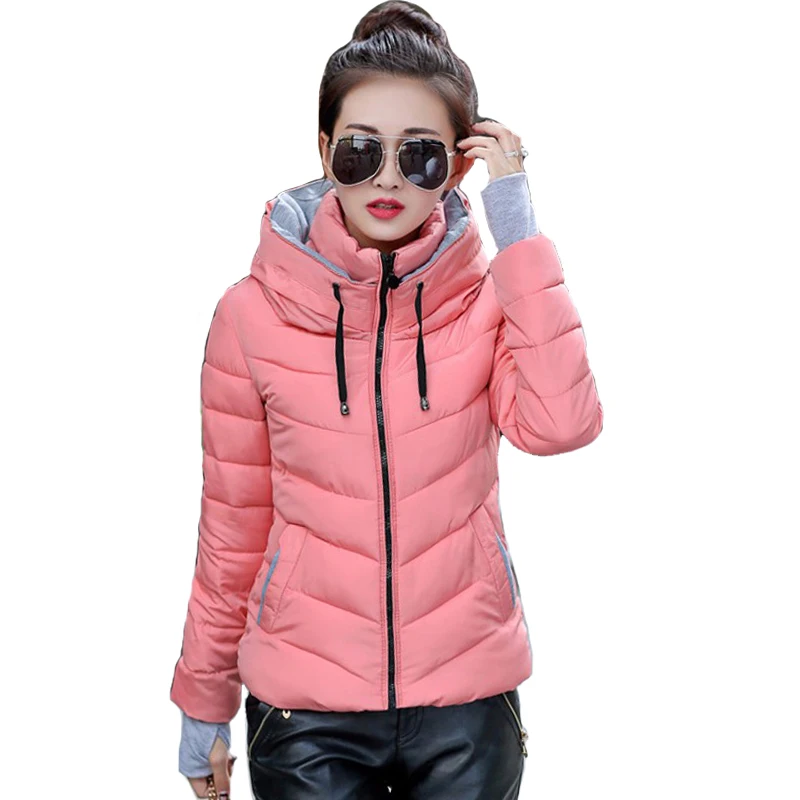 Autumn Winter Down Cotton Casual Warm Jacket Women Big Size Female Fashion Design Ladies Work Wear Winter Coat Cheap Wholesale