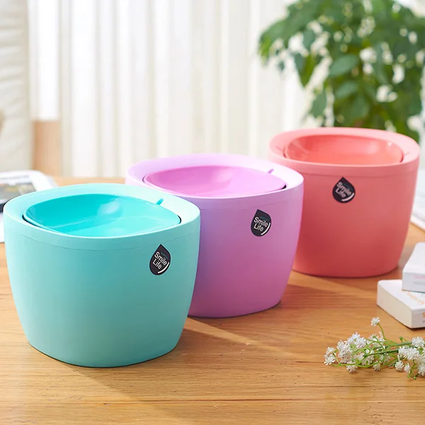 Mini small waste bin desktop garbage trash can home table dust bin plastic bin