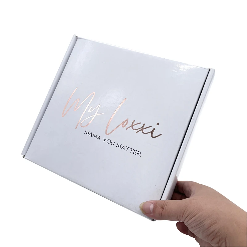 Custom Logo Luxury White Paper Mailing Packaging Boxes Corrugated Cardboard Carton Shipping Mailer Boxes