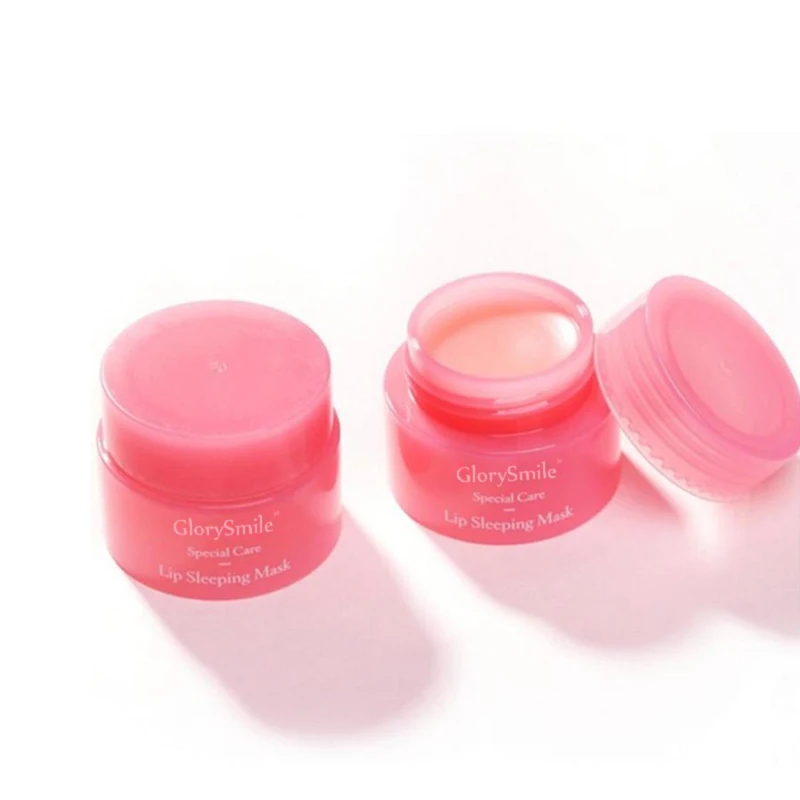 Private Label Collagen Lip Scrub Set Vegan Natural Lip Mask And Scrub Exfoliating Pink Strawberry Lip Scrub With Applicator