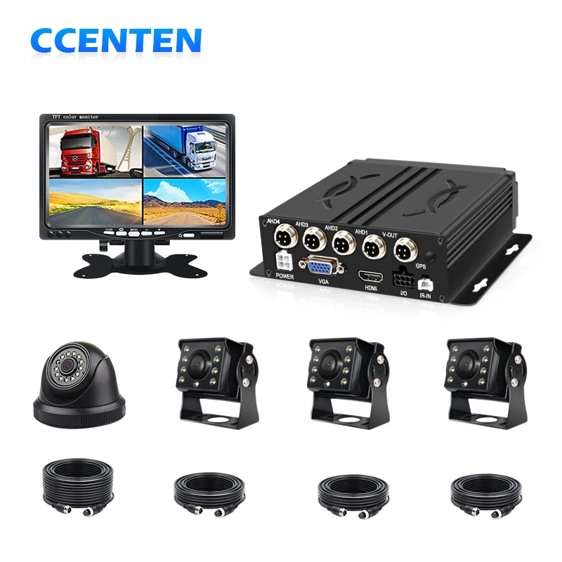 Remote Monitor Vehicle 4G MDVR Cameras Night Vision Car 4g gps ai bus Systems DVR 4ch Dash car cctv mobile Truck MDVR