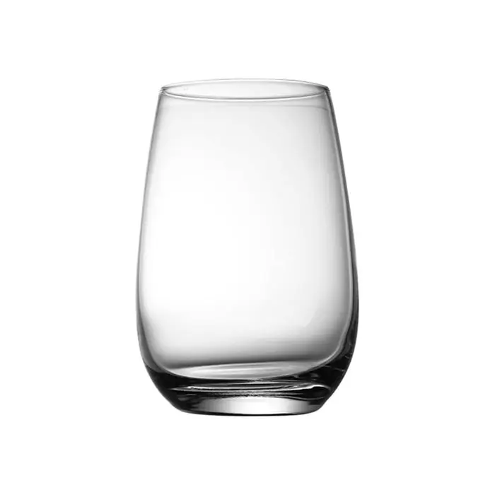 Linsen 335ml Clear White Glass Tea Coffee Juice Cup Wholesale European Hotel Customize Takeaway Water Beer Milk Drink Cup Mugs