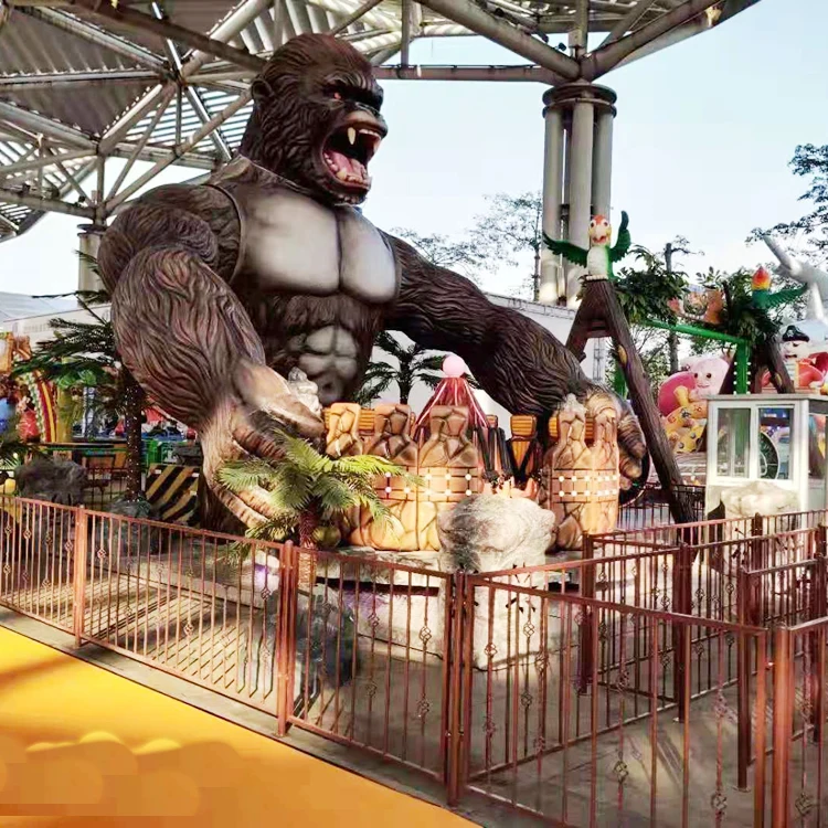 2022 hot selling portable amusement park rides equipment theme park good quality news design 30 people kingkong ride