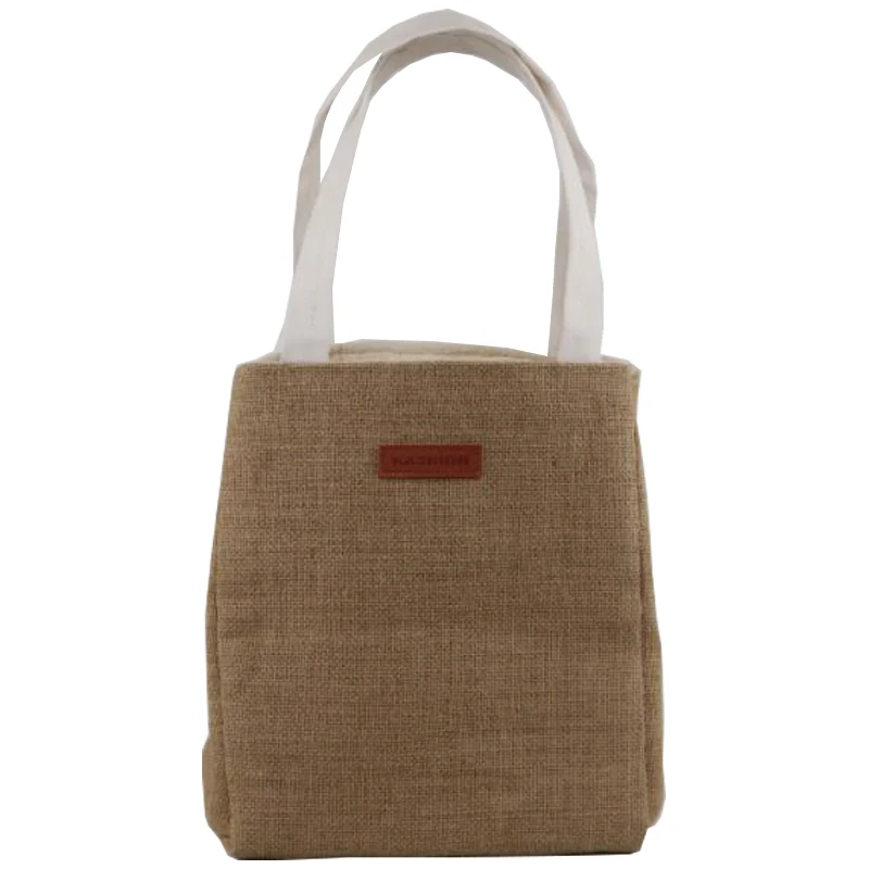 Custom Logo Printed Eco Recycle Natural Foldable Reusable Jute Burlap Linen Laminated Shopping Jute Tote Bags