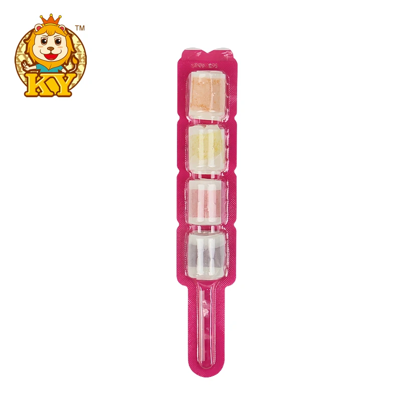 China wholesale fruit juice rainbow sour gummy candy roll soft candy