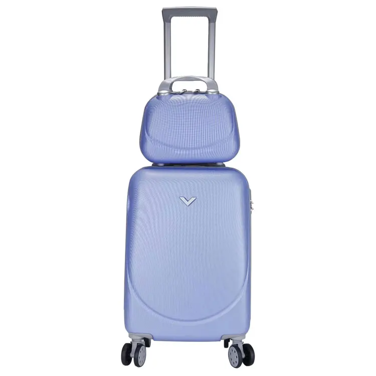 Factory Customize ABS PC Beauty Case Cosmetic Bag Hard shell Travel Trolley Luggage Lightweight Carry On Suitcase Set