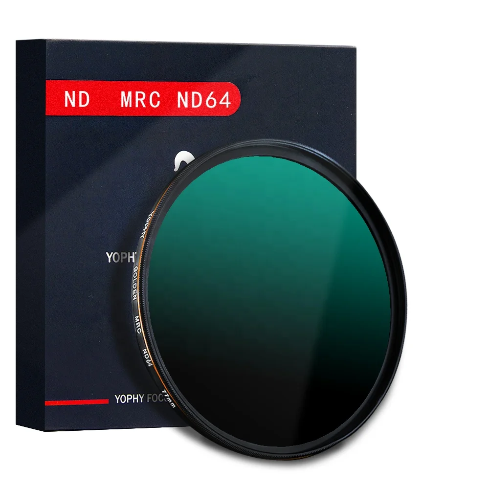 
YOPHY Camera MRC ND64 Filters AGC glass 58MM Camera Lens Neutral Density Filter Factory OEM 