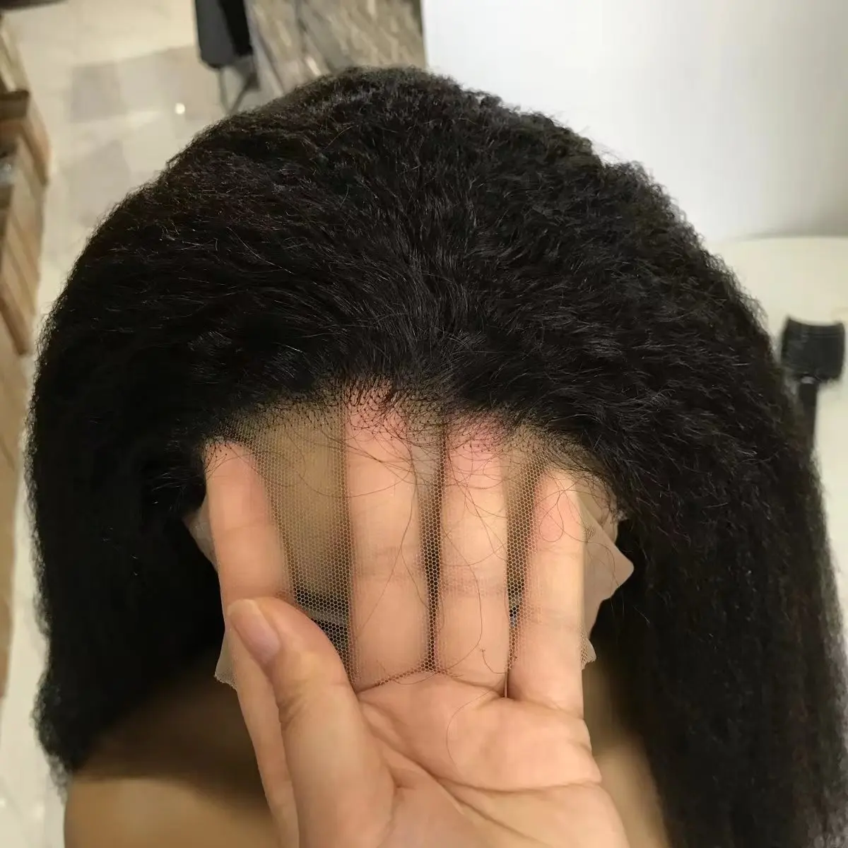 Amara best kinky straight Brazilian virgin hair full lace wig human hair full lace braid wig full lace with baby hair in stock