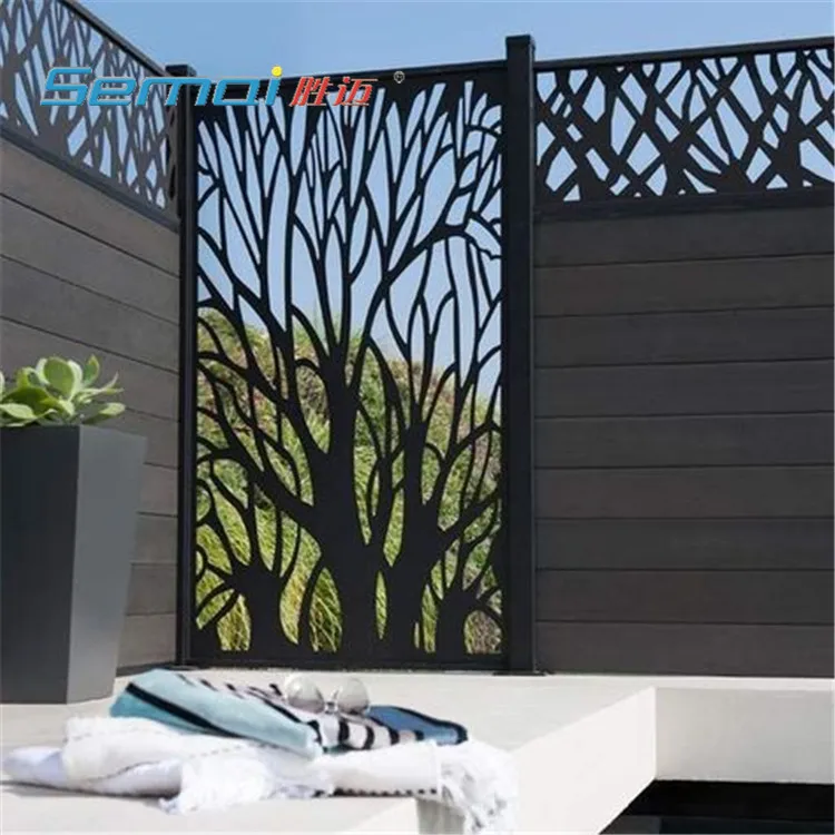 Металлический забор для дома с лазерной резкой