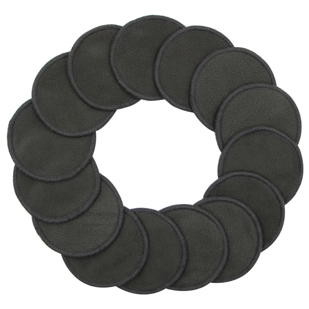 3 layers soft reusable makeup remover pads anti-bacterial bamboo charcoal facial cleansing pad washable bamboo carbon face wipes