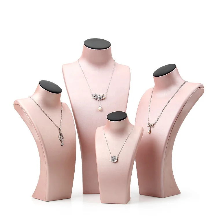FSD hot sale customize pu leather jewelry display bust factory wholesale necklace stand