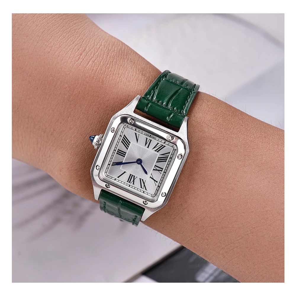 JUELONG Genuine Leather Watch Strap Quick Release Green Crocodile Watch Bracelet 16mm 18/19/20/21/22mm