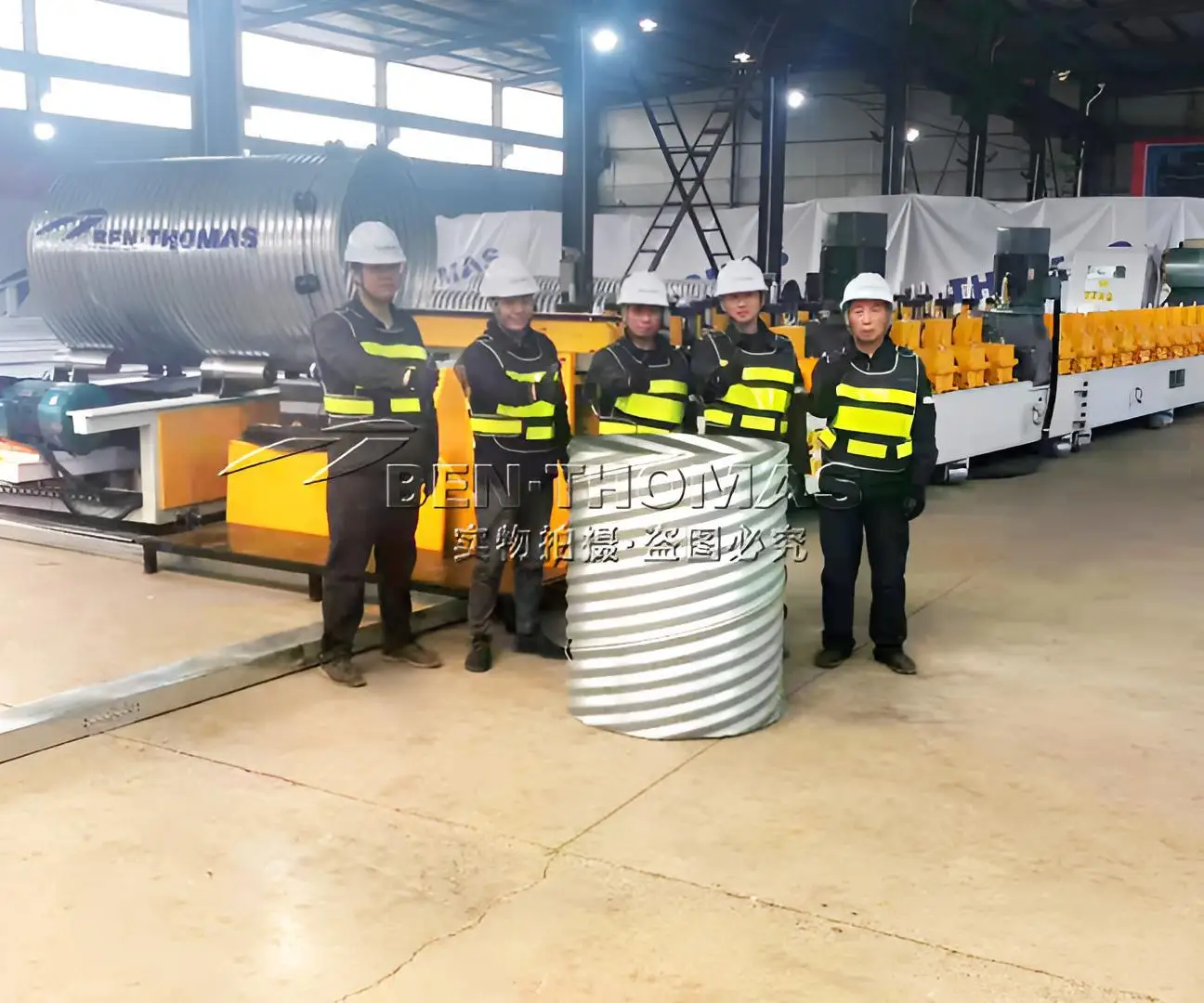 Thick galvanized metal spiral pipe roll forming machine Metal Culvert Spiral Rib pipe machine Reinforced corrugated pipe machine