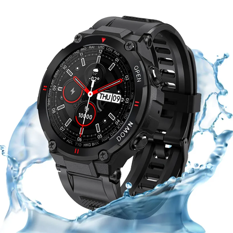 CACGO K22 RELOJ Smartwatch Watches Round Model Men FITNESS Tracker bt calling remind message SMS Smart Watch