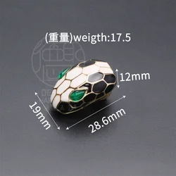 Handbag Accessories Metal Bag Rivet High End Epoxy Snake Shape Tassel Decoration For Bag