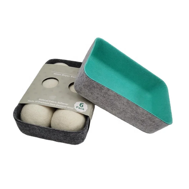 Оптовая продажа шерстяных сушильных шариков YUJIN 6 упаковок в фетровую коробку