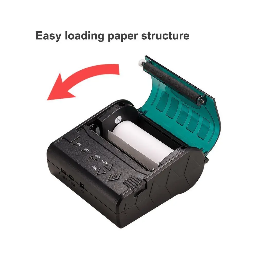 Cheap price 80mm thermal receipt printer 3 inch thermal printer Rechargeable thermal pocket printer