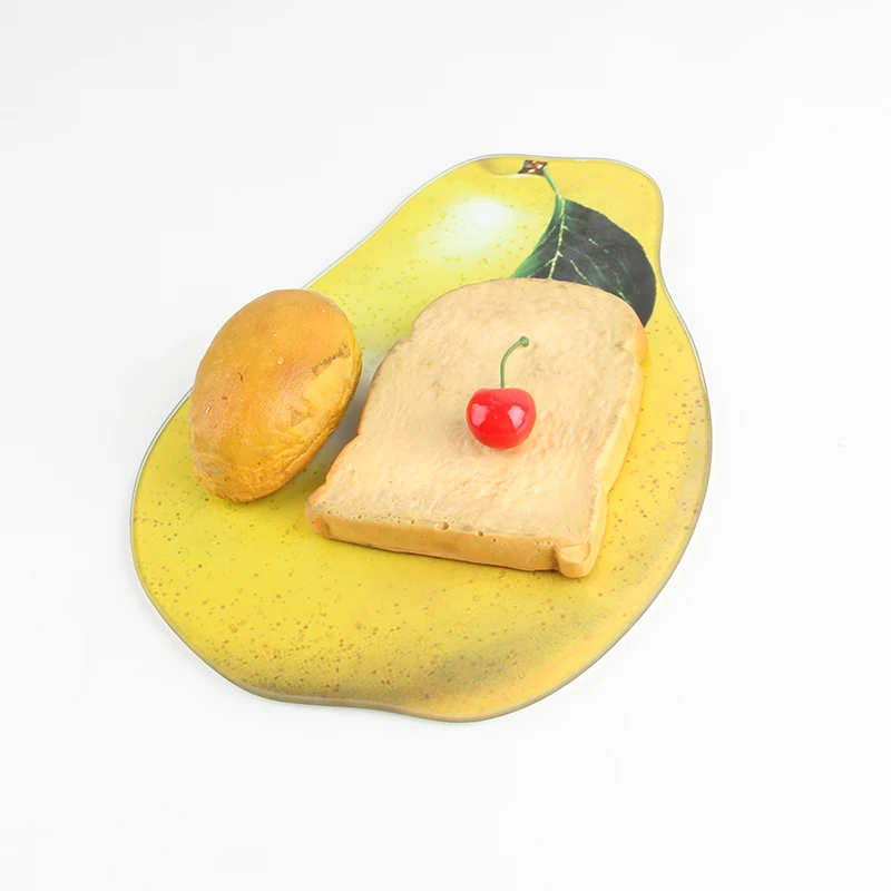 Pear Shape Glass Sublimation Fruit Cutting Boards For Kitchen high Quality cutting board